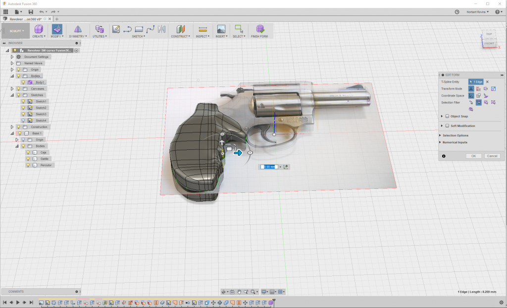 Fusion 360 módulo Sculpt