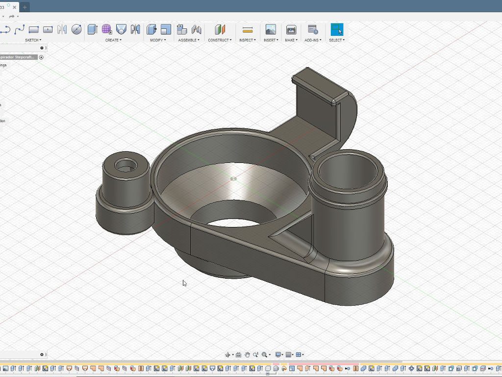 soporte aspirador stepcraft Fusion 360