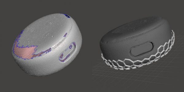 Meshmixer Echo Dot antes y después