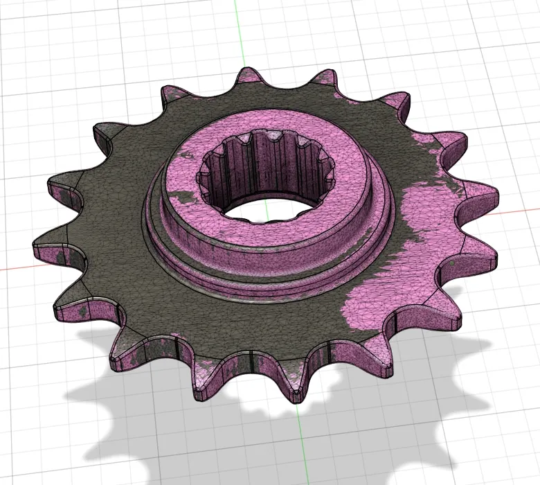 Engranaje recreado en Fusion