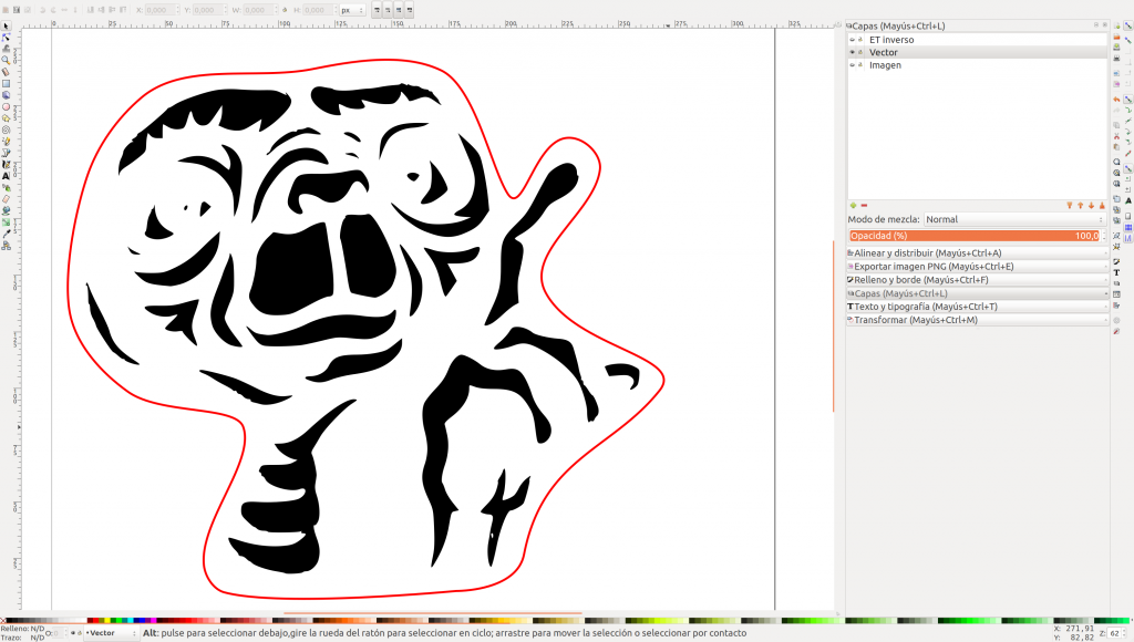 ET vectorizado en Inkscape