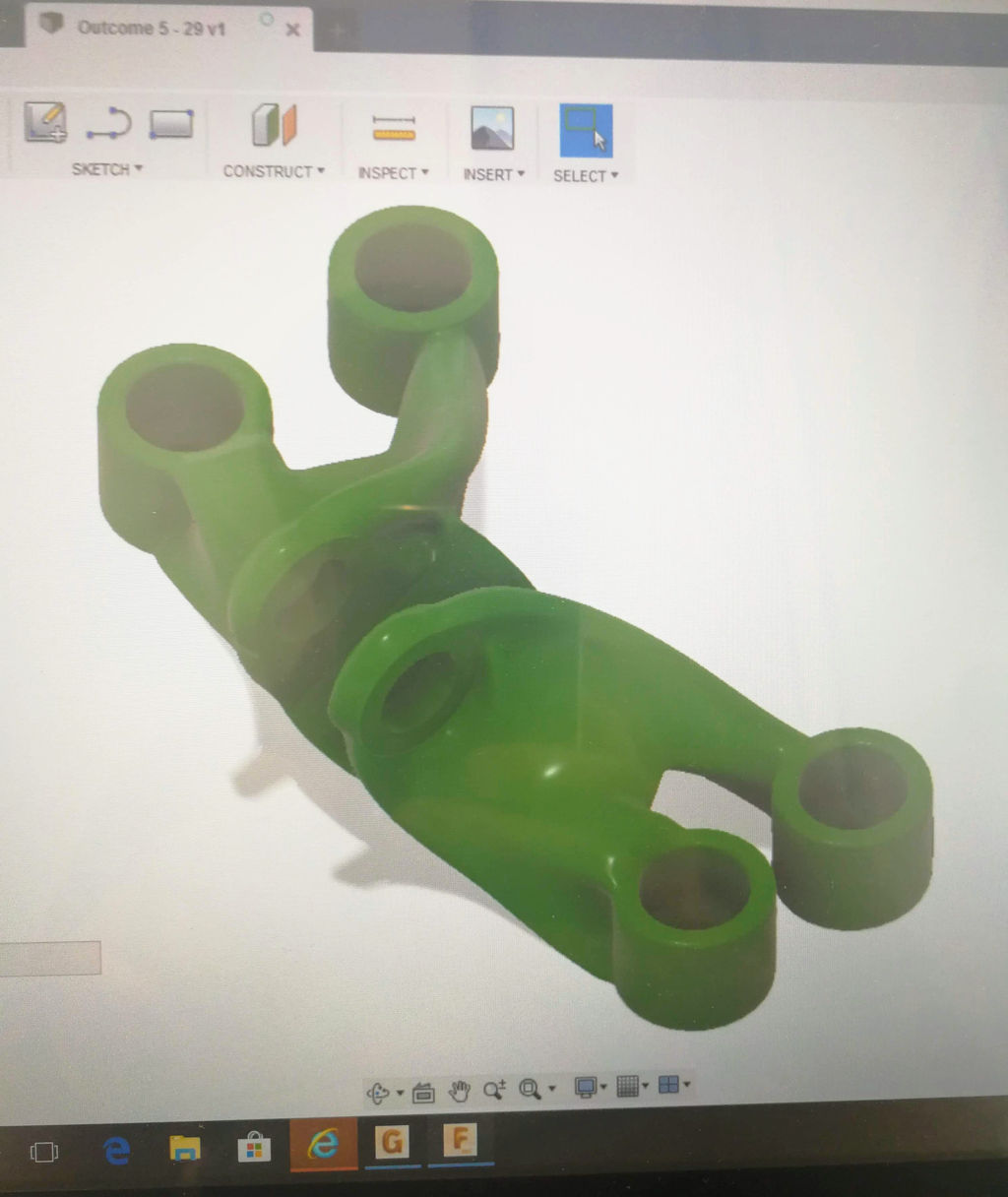GE bracket imported in Fusion 360