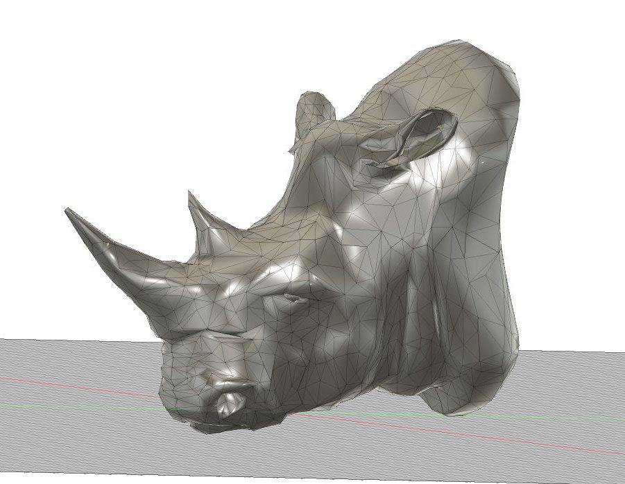 Paso 1 Modelo 3D Rhino mesh