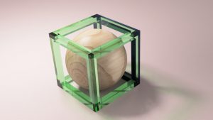 Render cubo-esfera Fusion 360