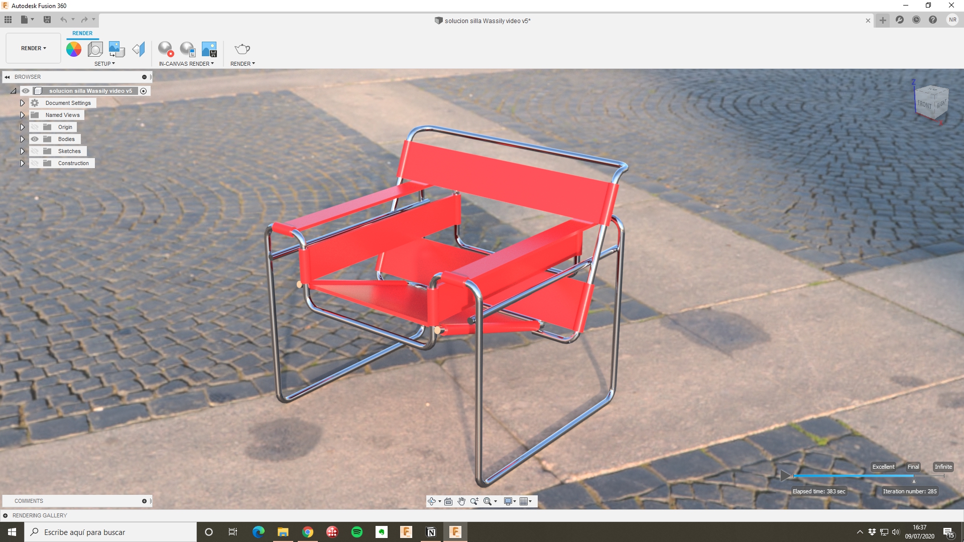 Silla Wassily screenshot Fusion 360