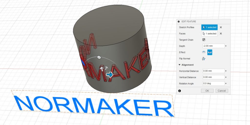 Emboss-texto-alrededor-cilindro-Deboss-Fusion-360