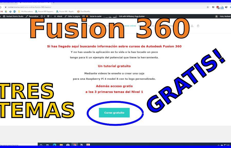 Tres temas gratis curso Fusion 360 Nivel 1