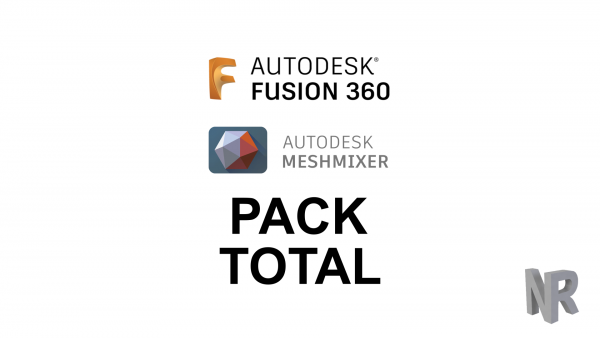 carátula Pack Total Fusion 360 niveles 1 y 2 y Meshmixer